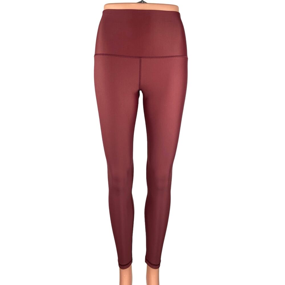 NEW Aerie Maroon Red Pull On High Waisted Ankle Yoga Leggings Workout Pants Sz M